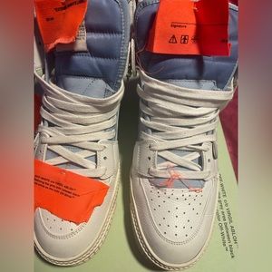 Off White High top Lite blue white / cream 3.0 Court Sneaker